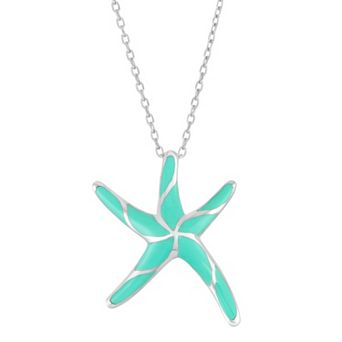 Sterling Silver Starfish Pendant Necklace
