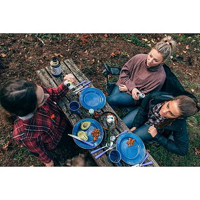 Stansport Enamel Camping Tableware Set (24-Piece)