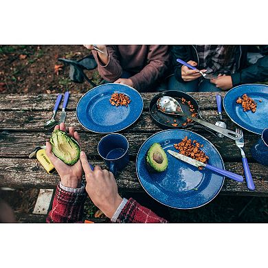 Stansport Enamel Camping Tableware Set (24-Piece)