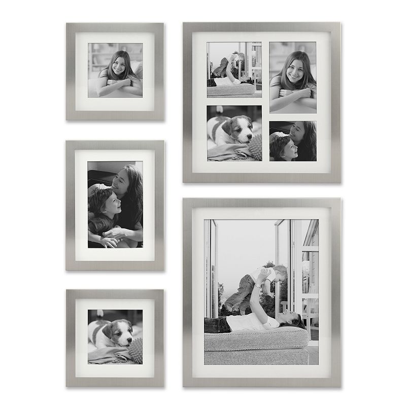 Manor Lane Picture Frame 5-piece Set, Silver, 5 Pc
