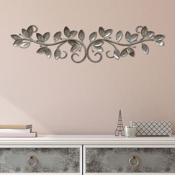 Stratton Home Decor Scroll Leaves Metal Wall Art