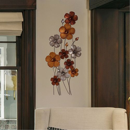 Stratton Home Decor Standing Flowers Metal Wall Art