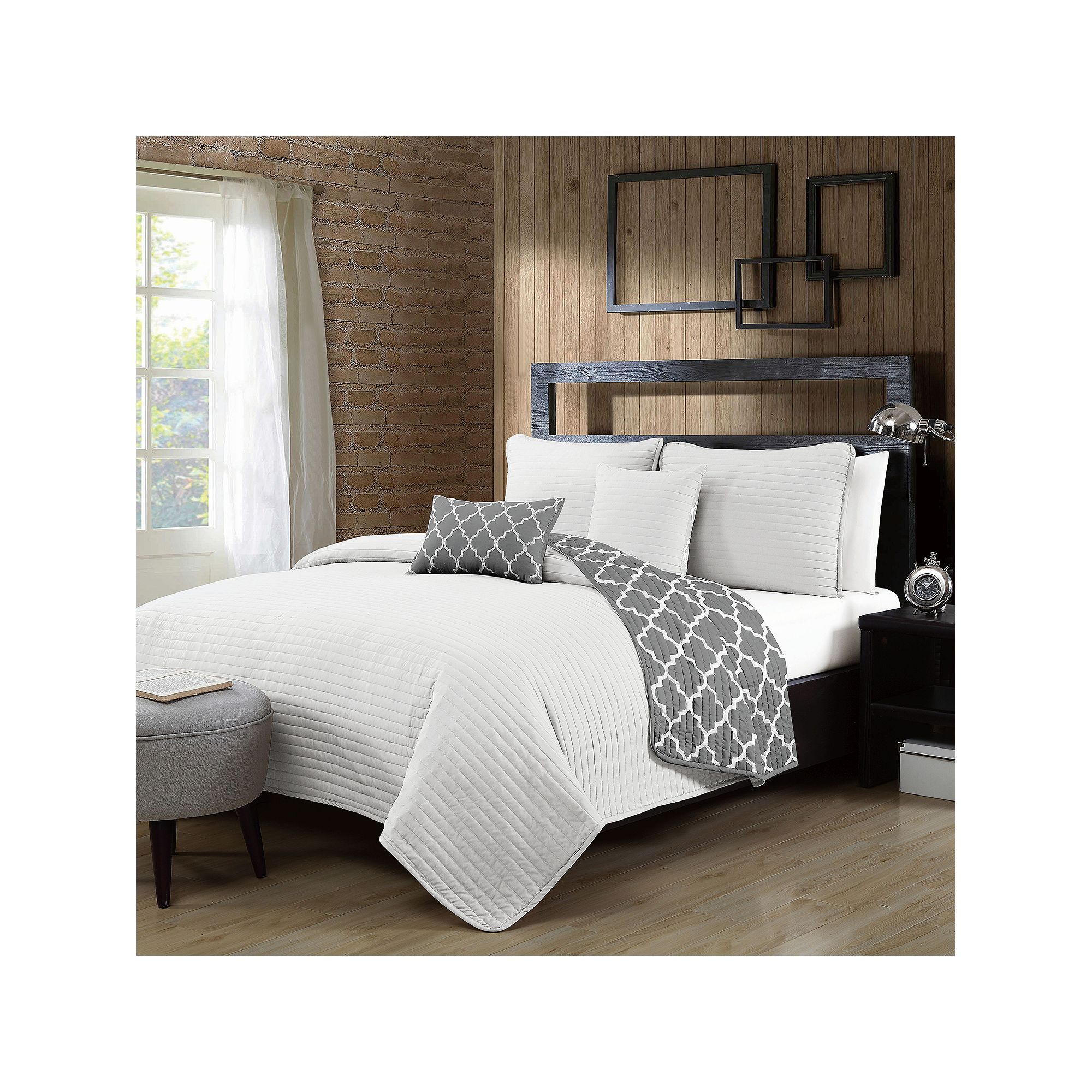 Avondale Manor Griffin 5-piece Quilt Set, White