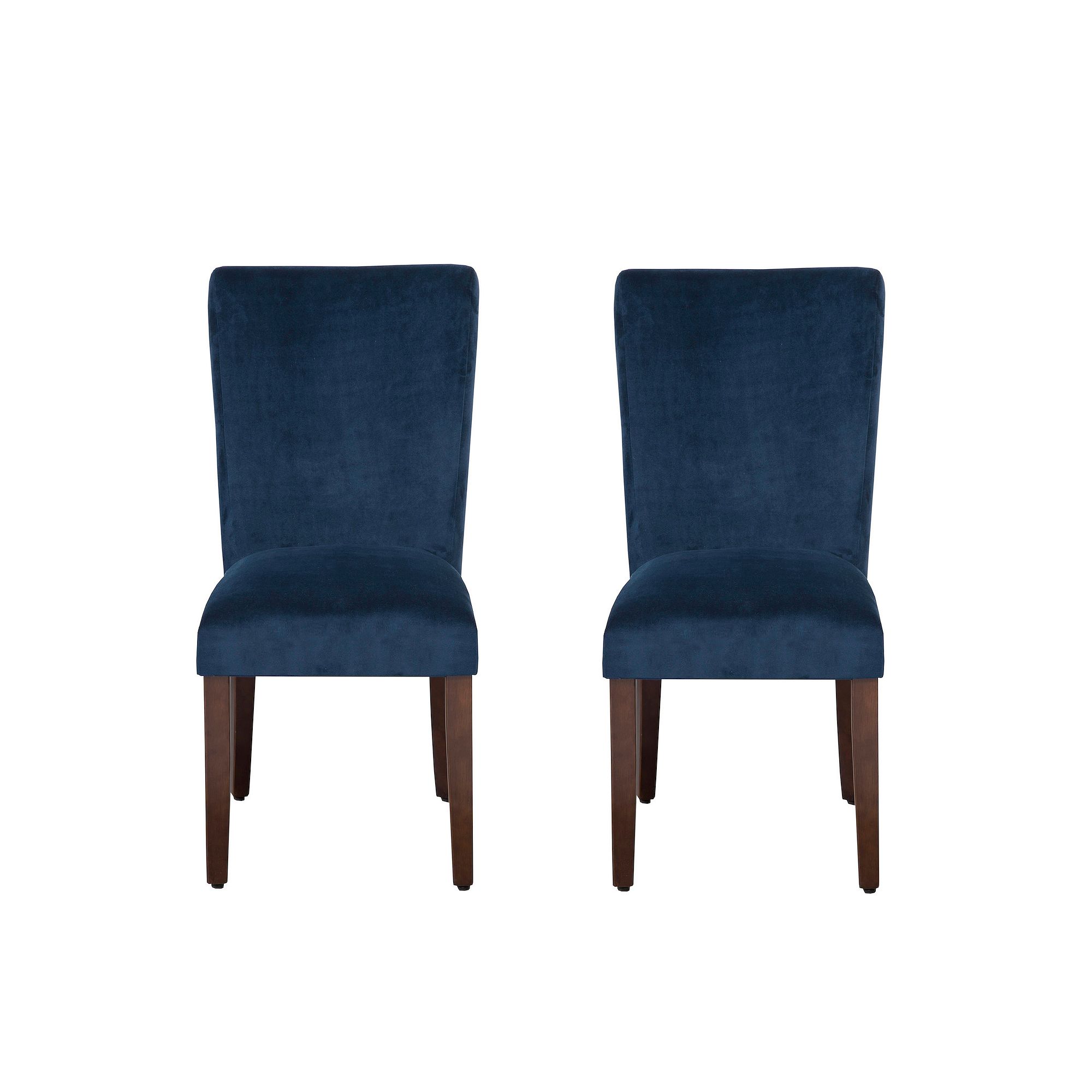 HomePop Velvet Dining Chair 2-piece Set, Blue