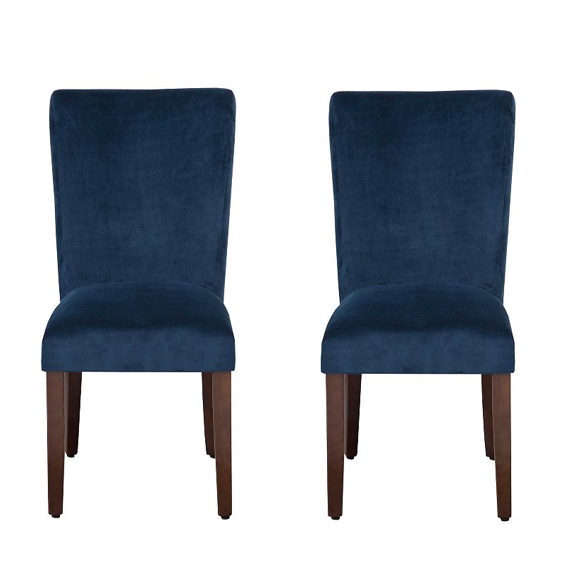 HomePop Velvet Dining Chair 2-piece Set, Blue, Furniture
