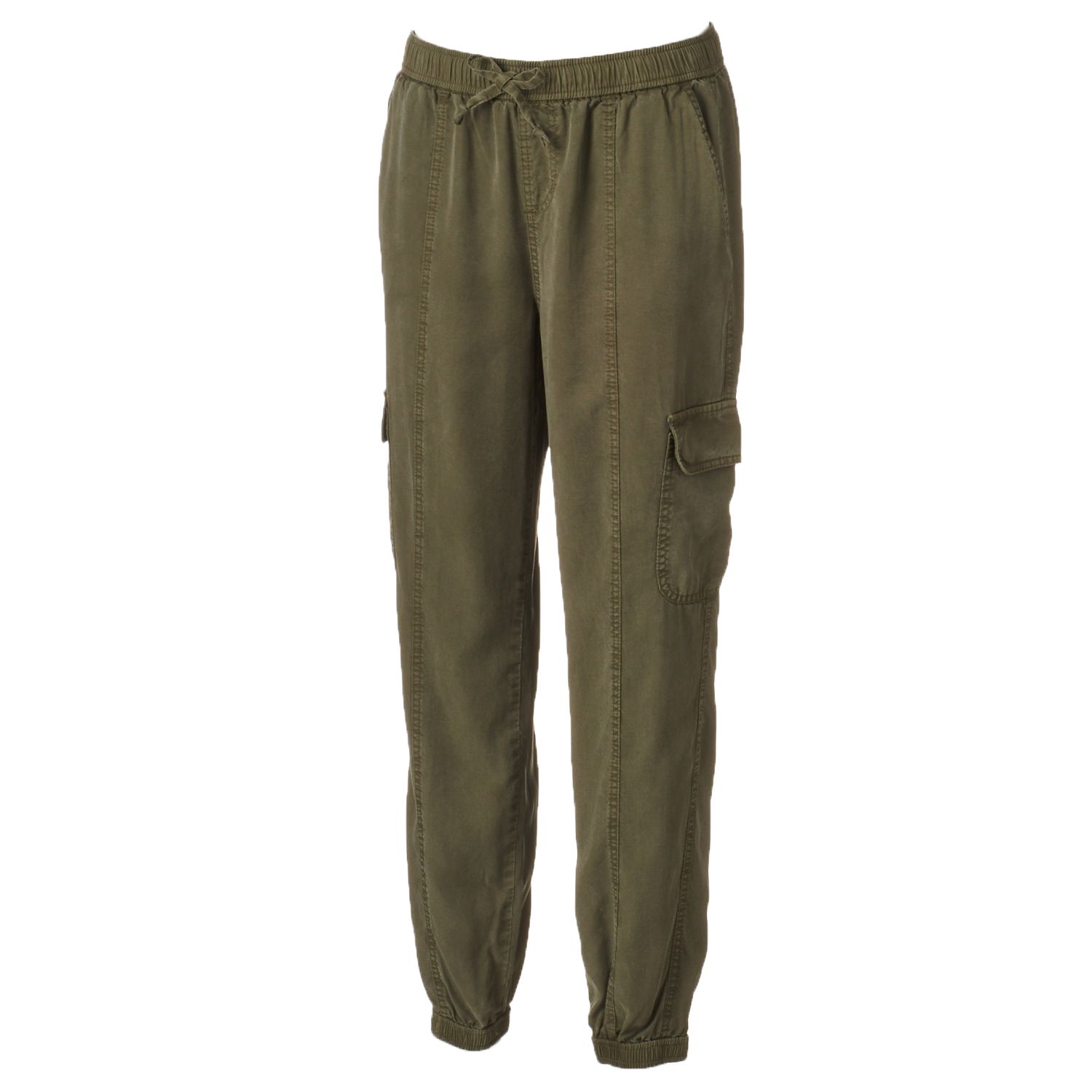 green cargo jogger pants womens