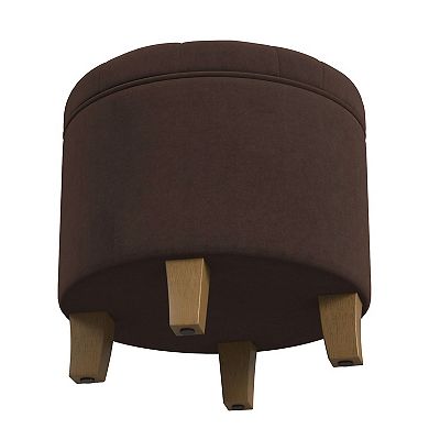 HomePop Tufted Storage Ottoman