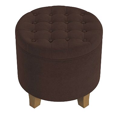 HomePop Tufted Storage Ottoman