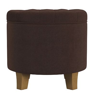 HomePop Tufted Storage Ottoman