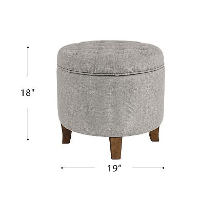 HomePop Tufted Storage Ottoman