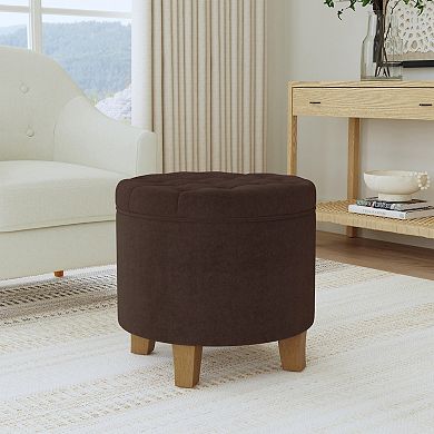 HomePop Tufted Storage Ottoman