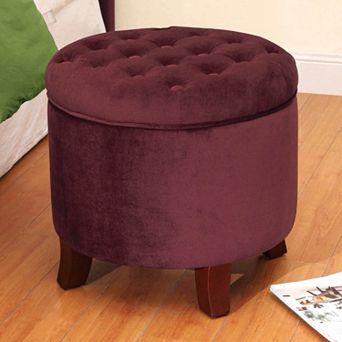 HomePop Tufted Storage Ottoman