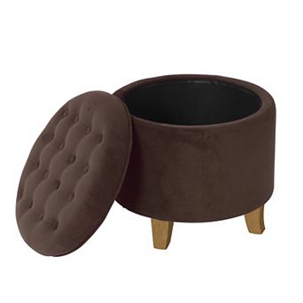 HomePop Tufted Storage Ottoman