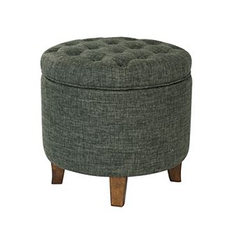 HomePop Tufted Storage Ottoman