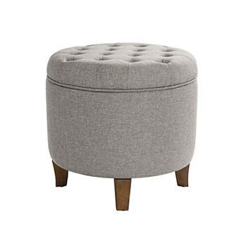 HomePop Tufted Storage Ottoman