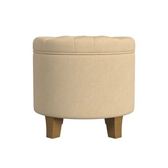 HomePop Tufted Storage Ottoman