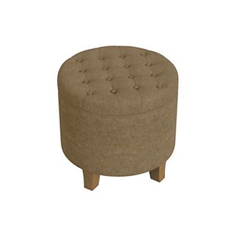 HomePop Tufted Storage Ottoman