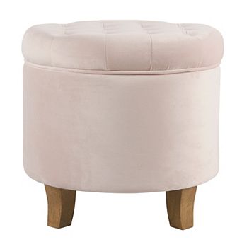 HomePop Tufted Storage Ottoman