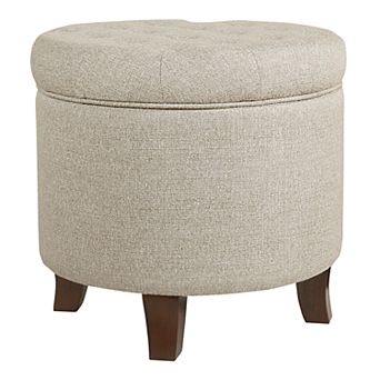 HomePop Tufted Storage Ottoman