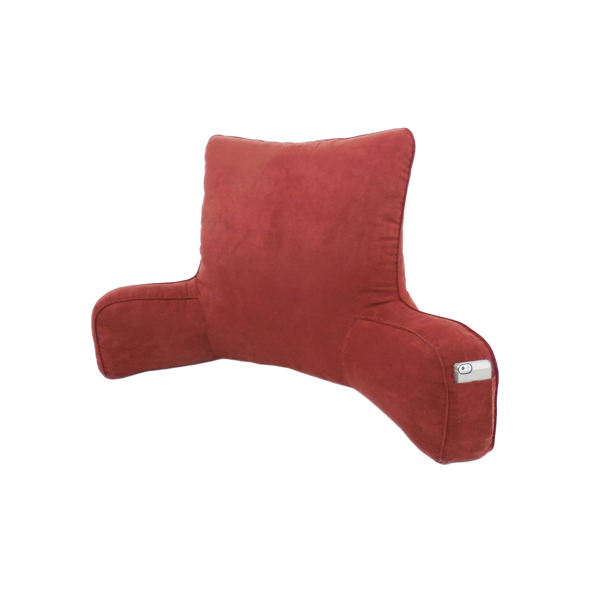 Elements Suede Oversized Backrest Pillow, Red