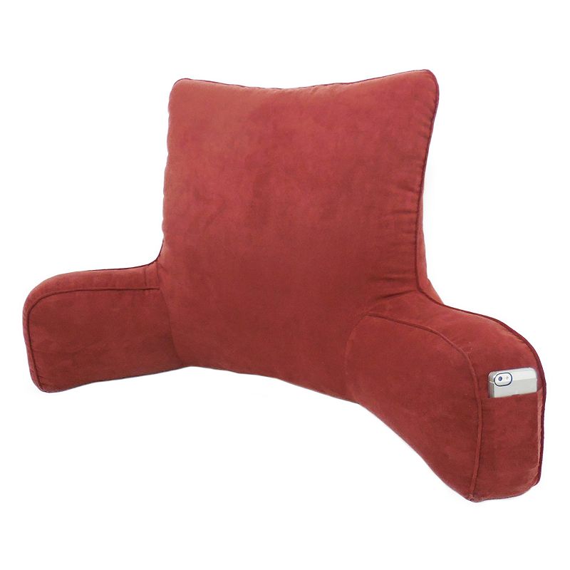 Elements Suede Oversized Backrest Pillow, Purple, BEDREST