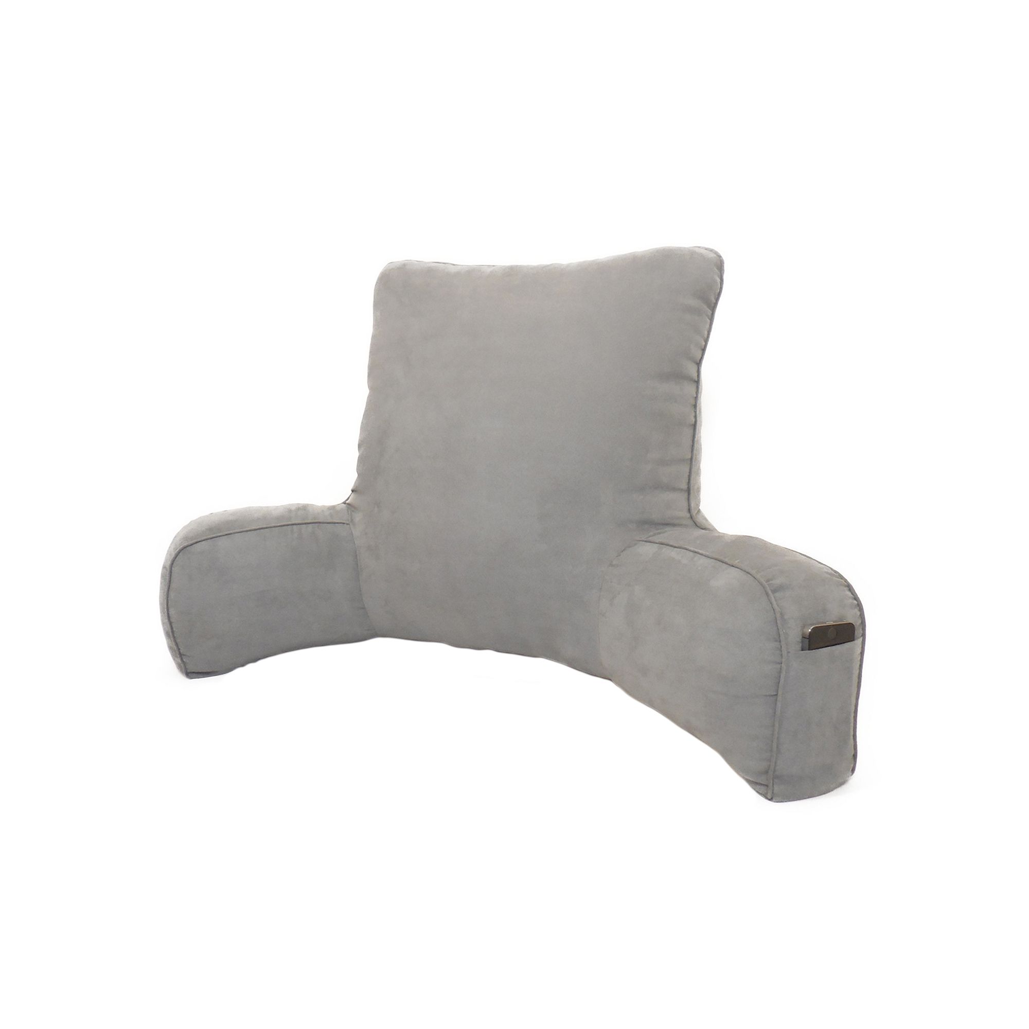 Elements Suede Oversized Backrest Pillow, Green Gray