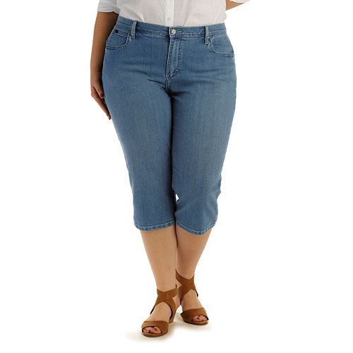 Plus Size Lee Relaxed Fit Denim Capris