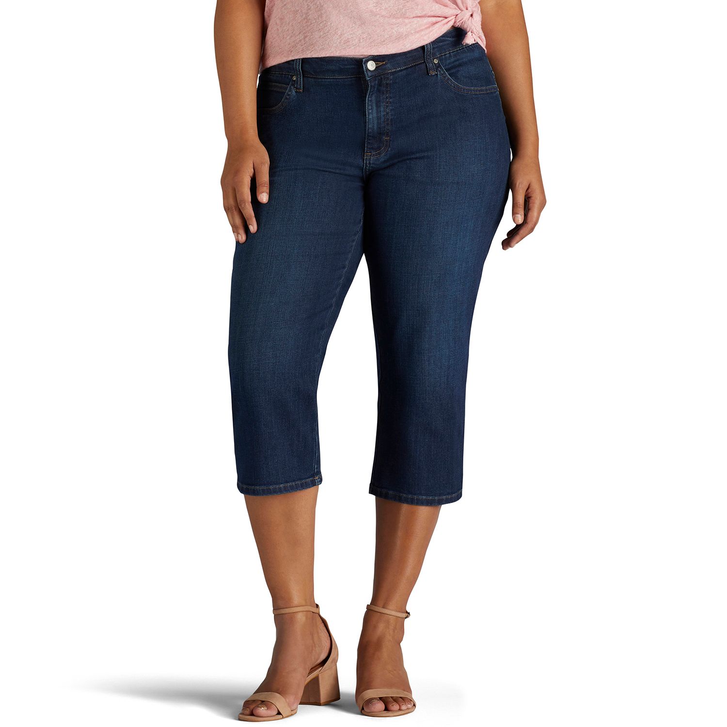 women's plus size denim capris