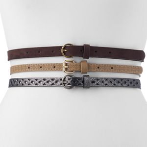 Women's Apt. 9® 3-for-1 Skinny Belt Set