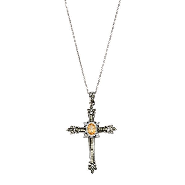 Silver cross necklace on sale kohls