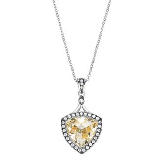SIRI USA by TJM Sterling Silver Cubic Zirconia Halo Pendant