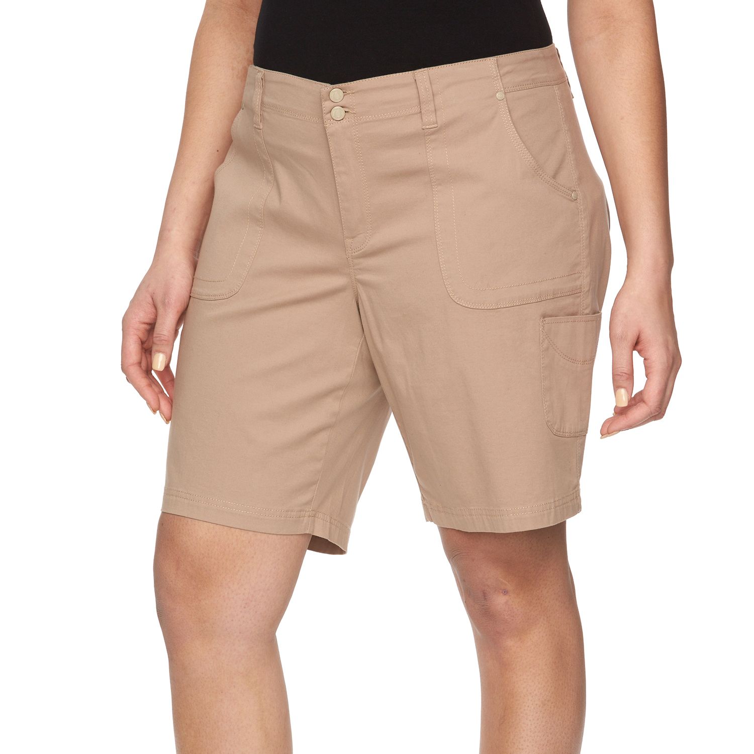 women's plus size cargo bermuda shorts