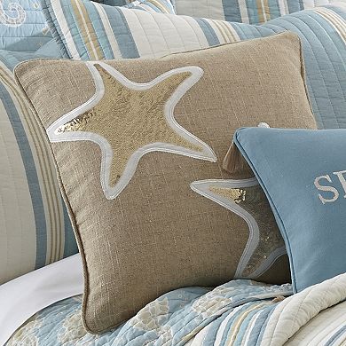 Levtex Maui Applique Starfish Throw Pillow