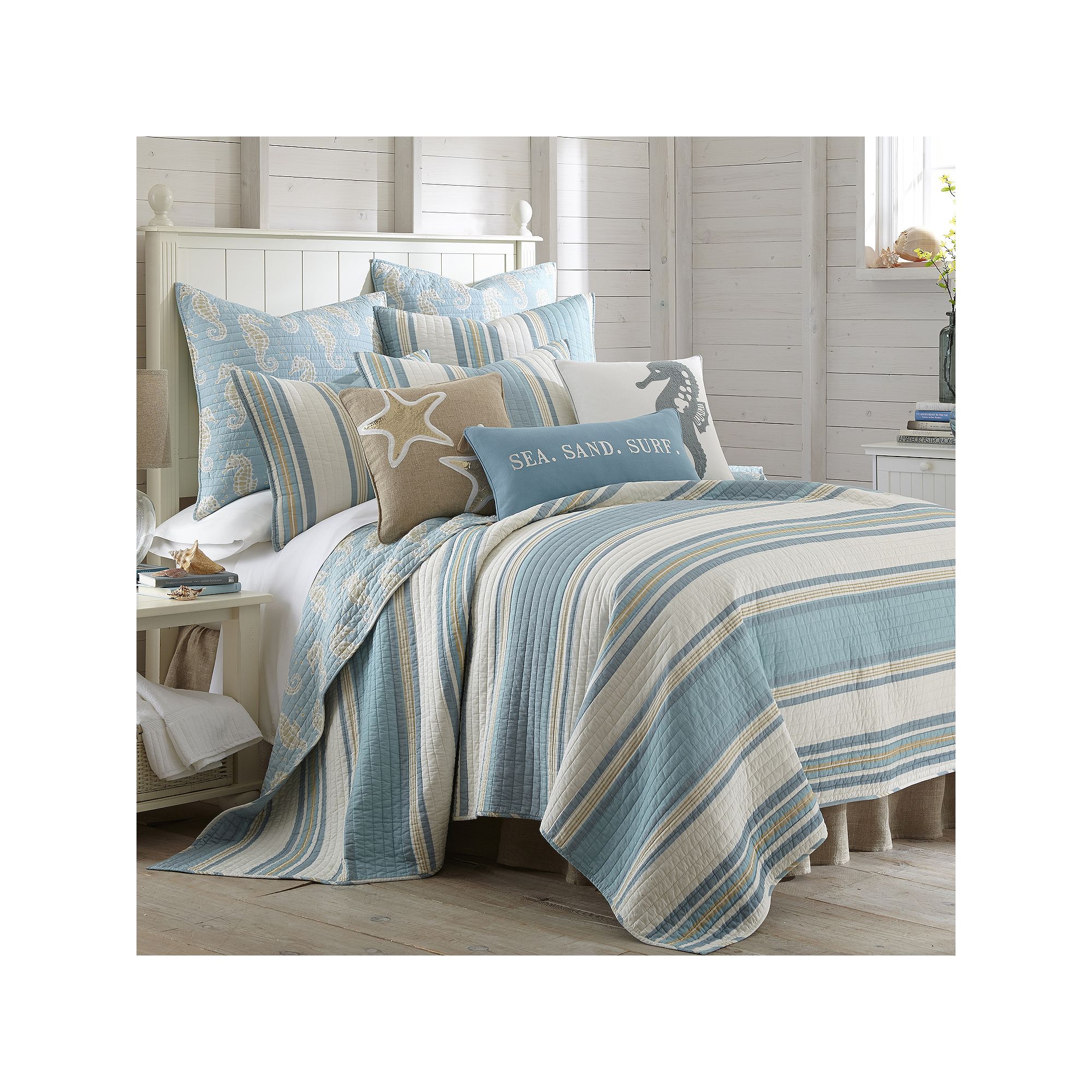 Levtex Home Maui Quilt Set, Blue