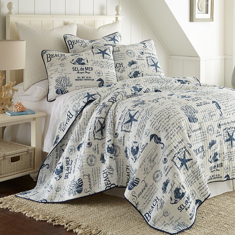 76234895 Levtex Home Beach Life Quilt Set, Blue, Twin sku 76234895