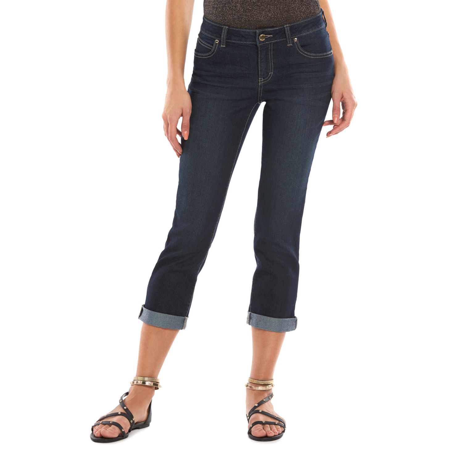 kohls womens denim capris