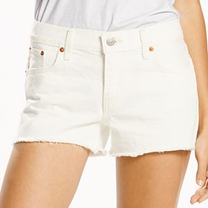 Women's Levi's Frayed Jean Shortie Shorts