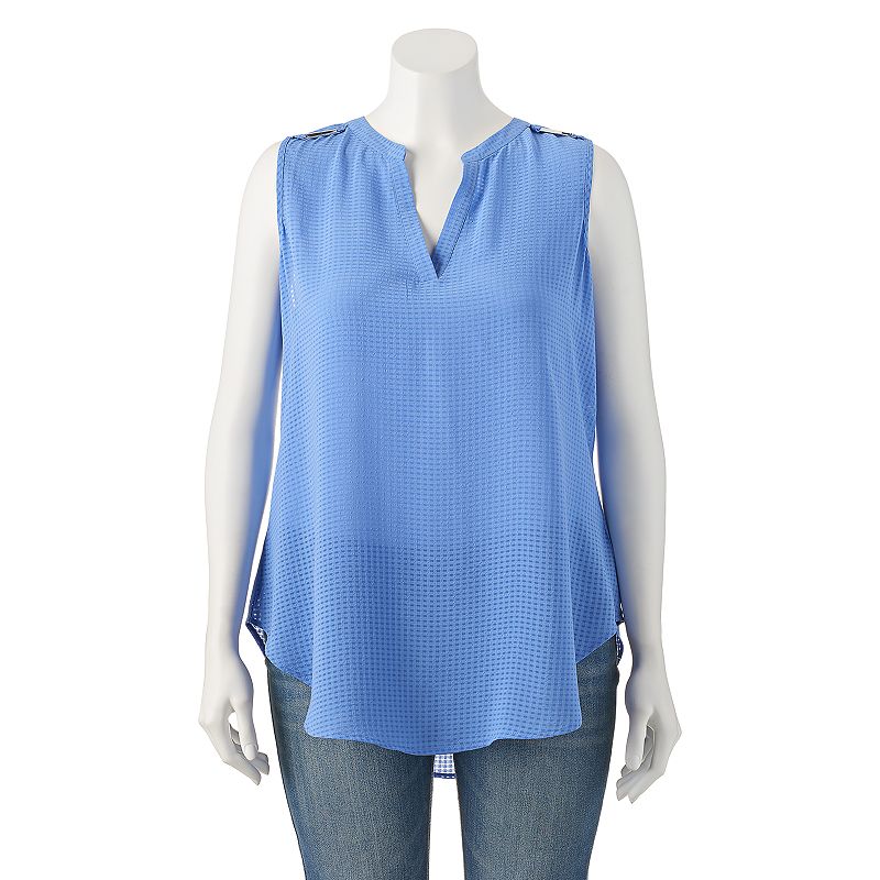 Juniors Blue Sleeveless Top | Kohl's