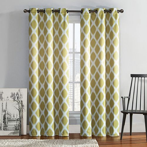 VCNY 2-pack Tribeca Diamond Blackout Curtains