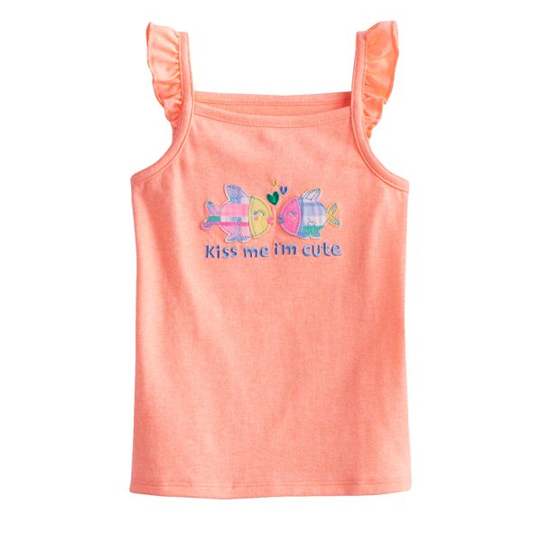 Baby Girl Jumping Beans® Embroidered Tank Top