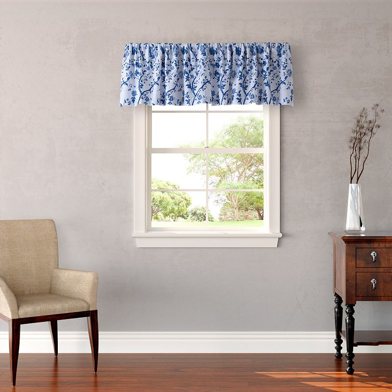 Laura Ashley Charlotte Cotton Pole Top Valance, 86" x 15" Bedding