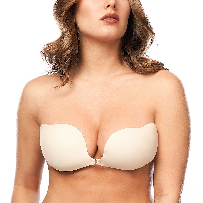 Maidenform® Bra: Front-Closure Backless Strapless Adhesive Bra M2239, Women's, Size: CUP SIZE A, Neutral Beige