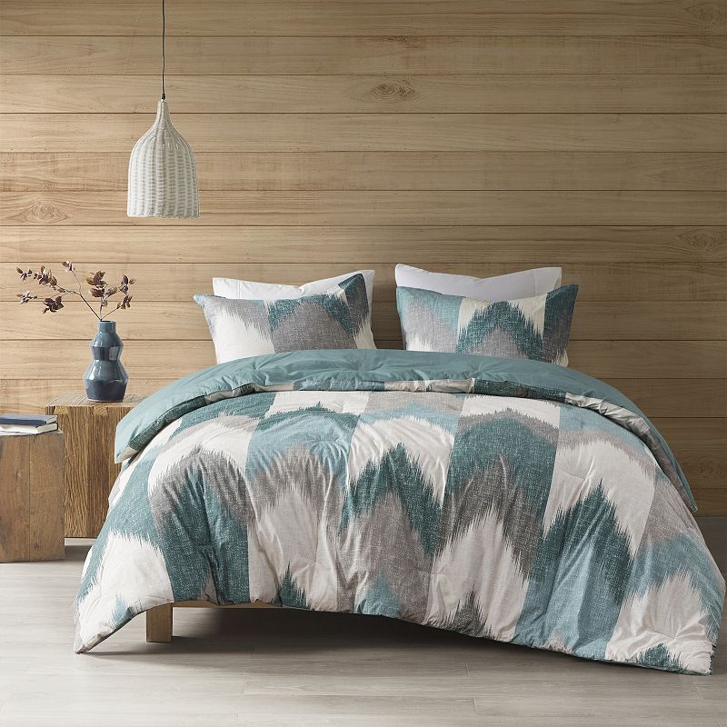 INK+IVY Alpine 3-piece Cotton Comforter Set, Turquoise/Blue, King