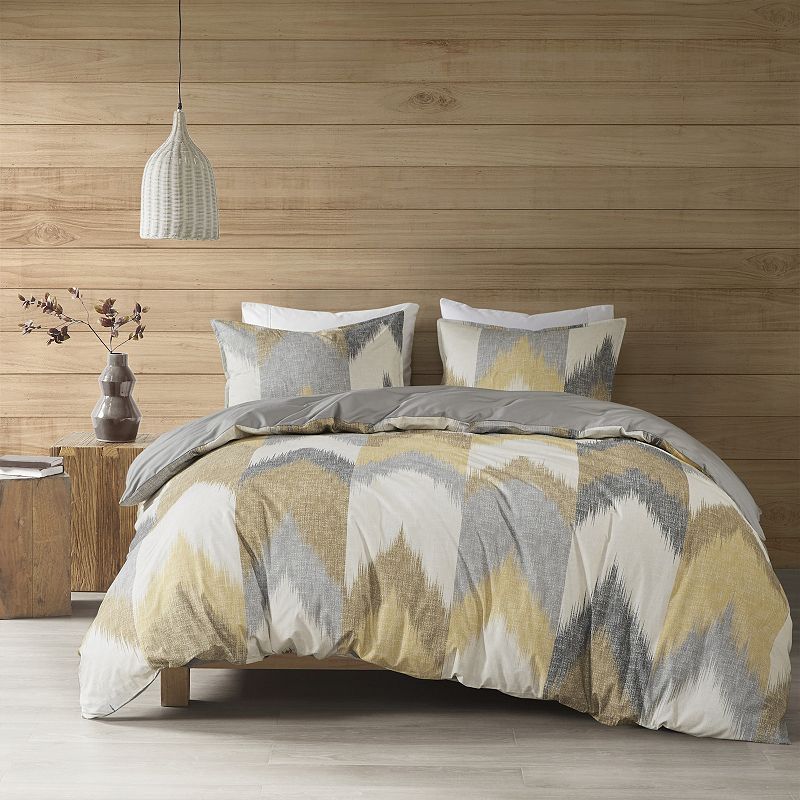 INK+IVY Alpine 3-piece Cotton Duvet Cover Set with Shams, Yellow, King