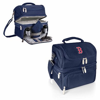 Picnic Time Boston Red Sox Navy Pranzo 7-Piece Insulated Cooler Lunch Tote Set