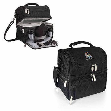 Picnic Time Miami Marlins Pranzo 7-Piece Insulated Cooler Lunch Tote Set