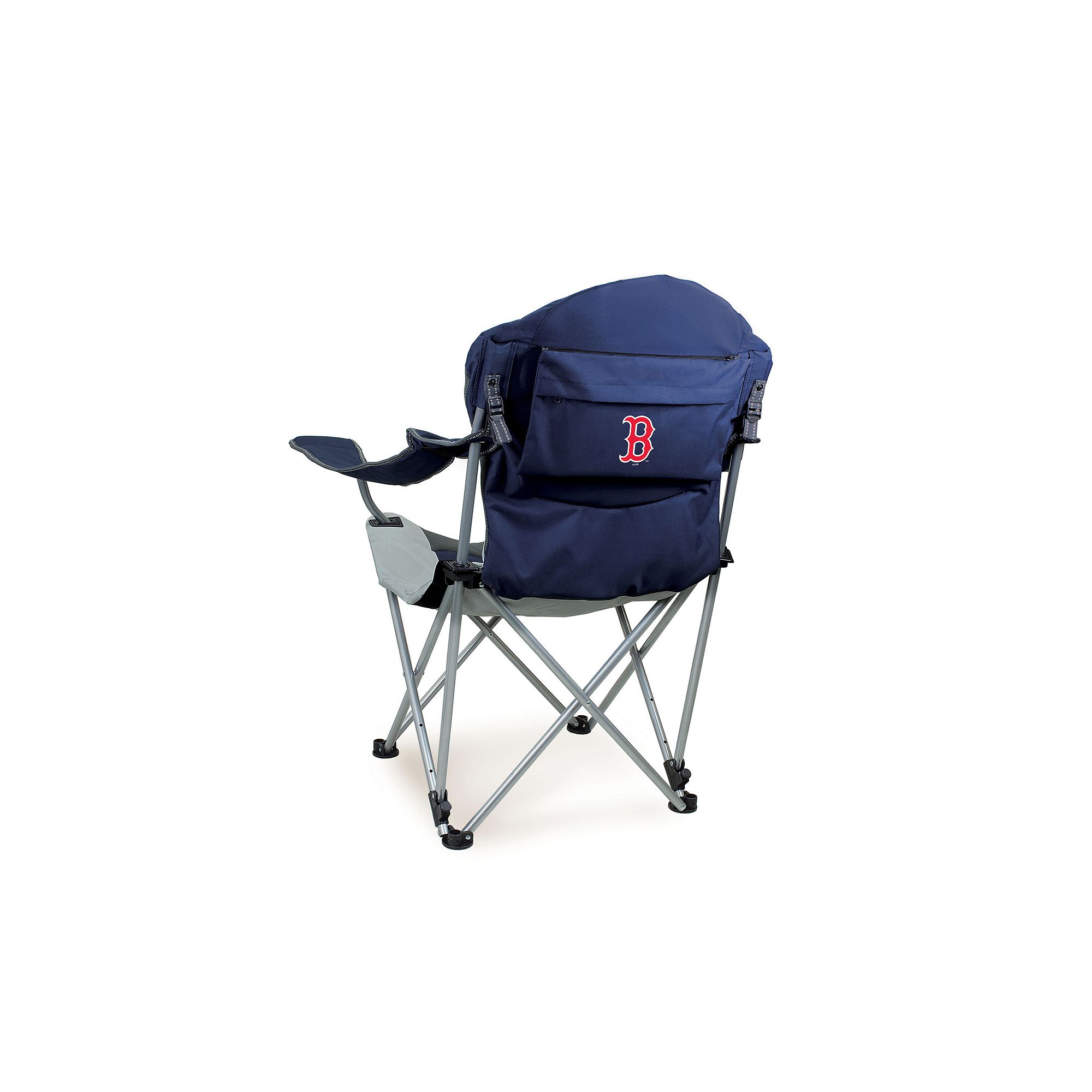 Picnic Time Boston Red Sox Navy Reclining Camp Chair, Blue