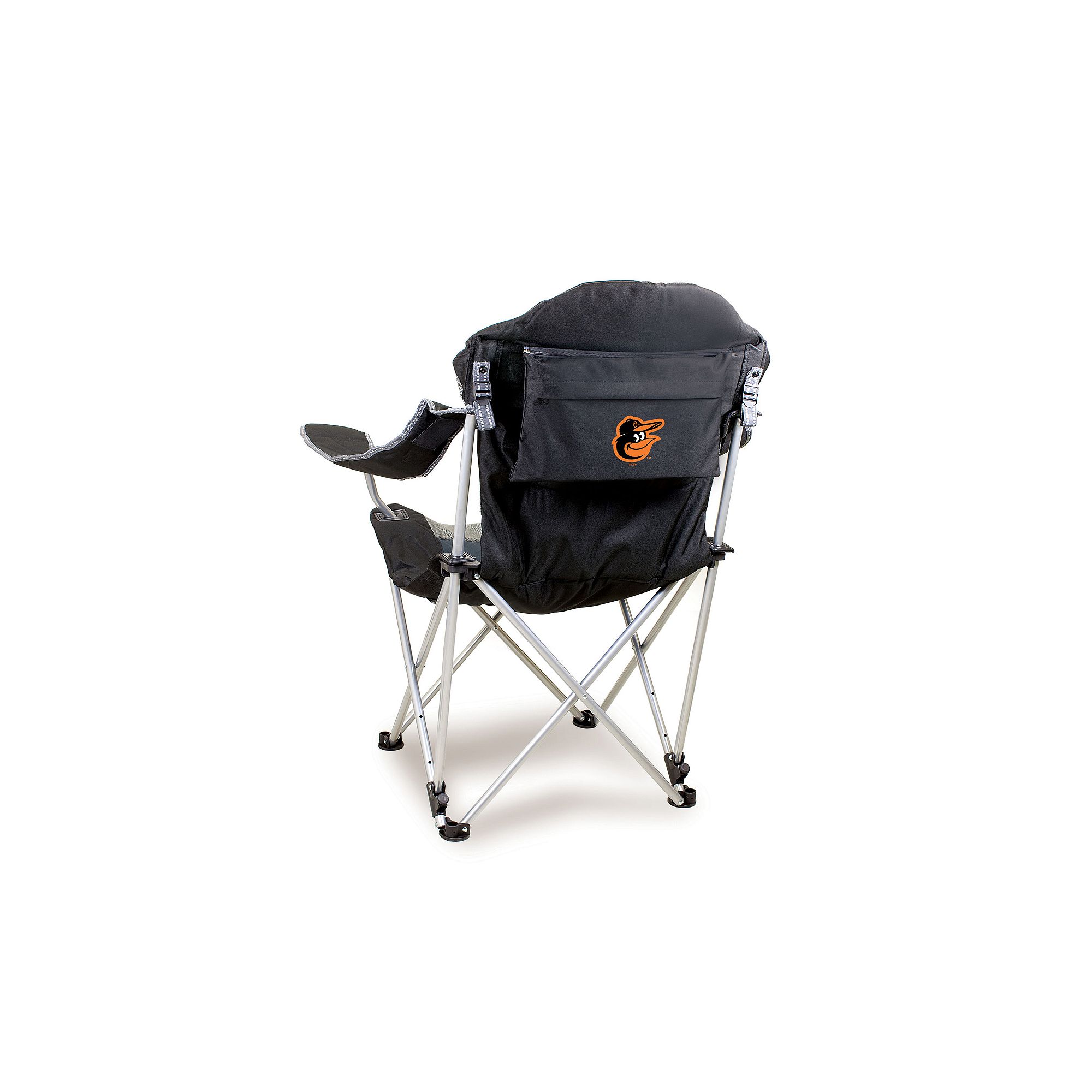 Picnic Time Baltimore Orioles Reclining Camp Chair, Black