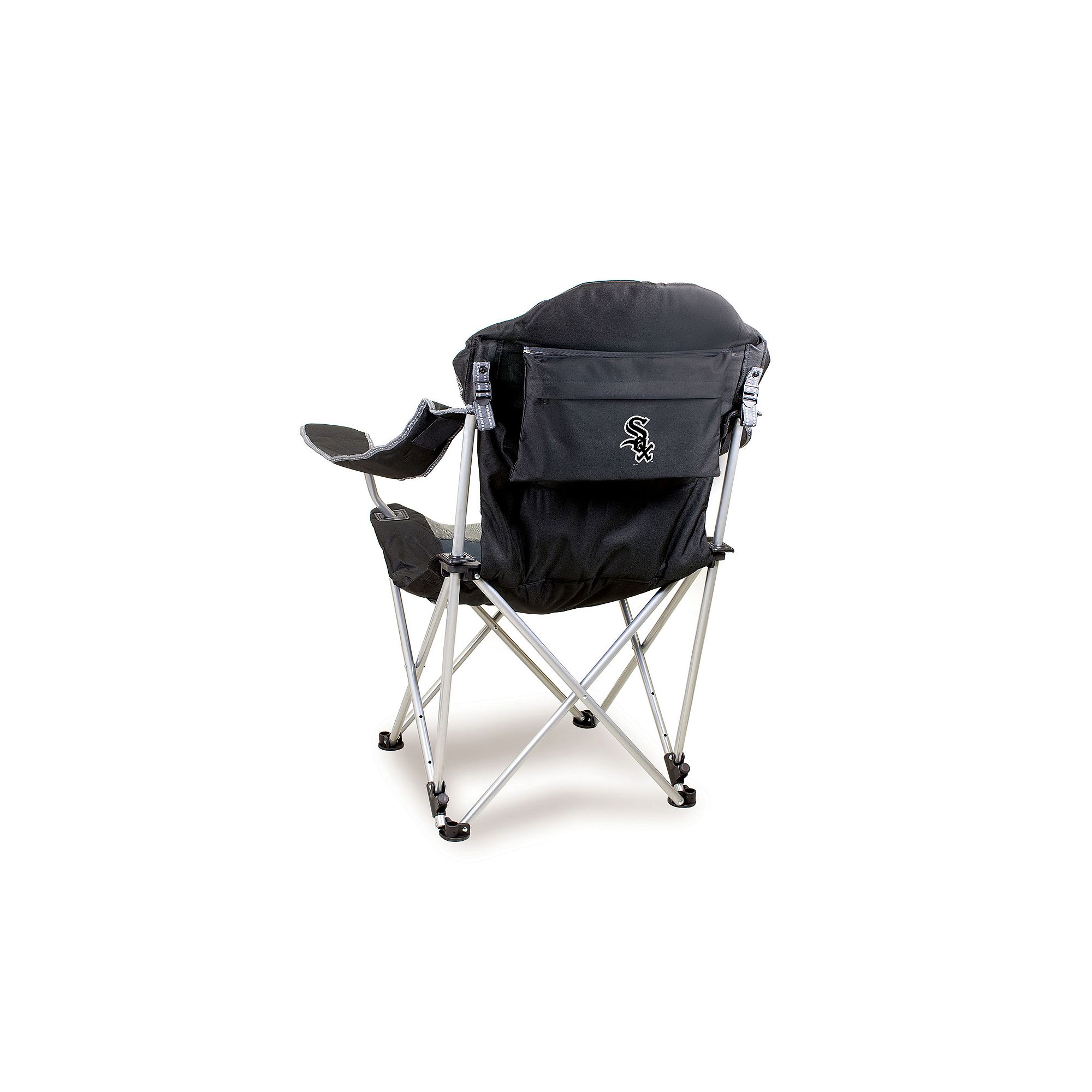 Picnic Time Chicago White Sox Reclining Camp Chair, Black