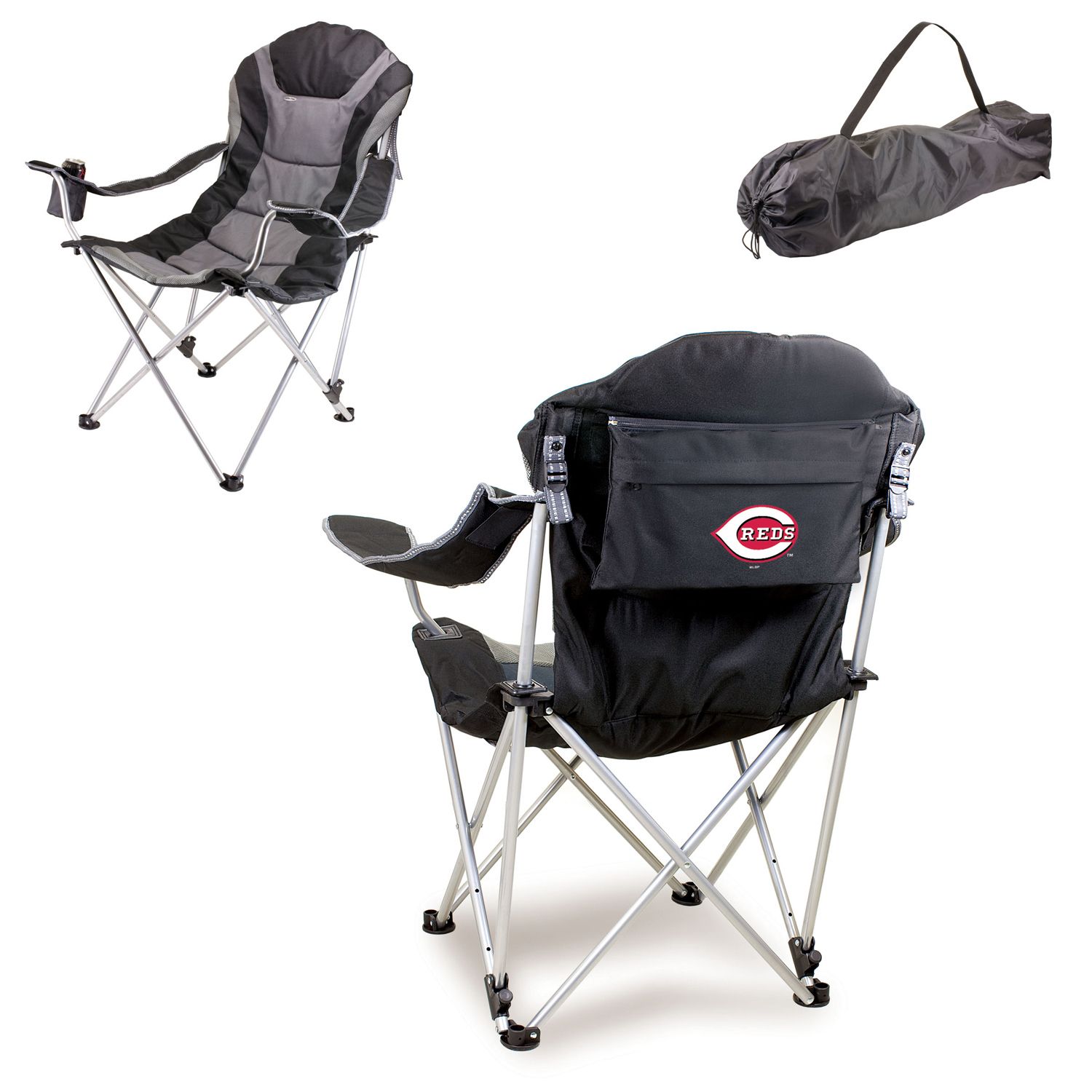 Camping Chairs With Footrest NCAA Reclining Camp Chair 300lb